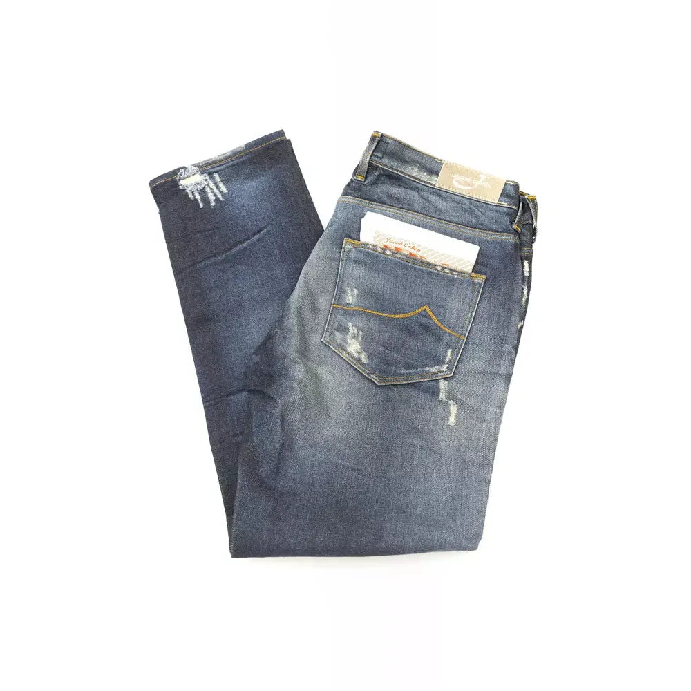 Jacob Cohen Blue Cotton Jeans & Pant