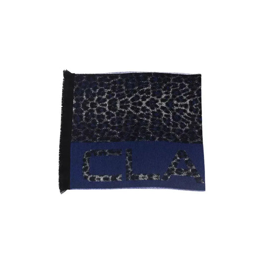 Cavalli Class Blue Wool Men Scarf CA-22213