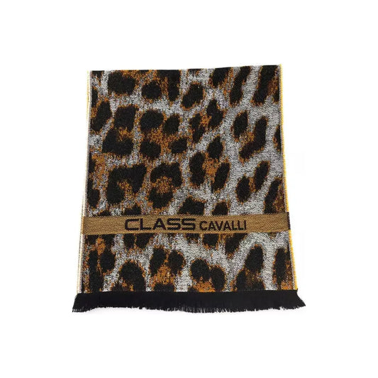 Cavalli Class Brown Wool Men Scarf CA-22211