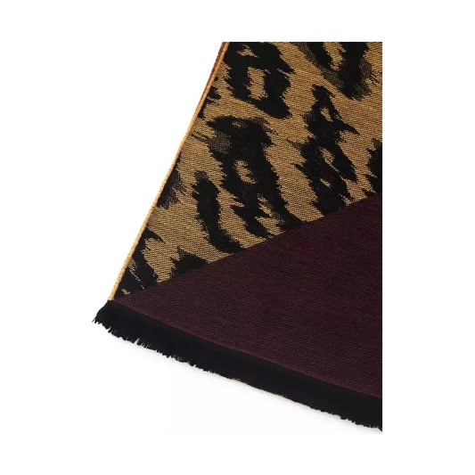 Cavalli Class Brown Wool Men Scarf CA-22208