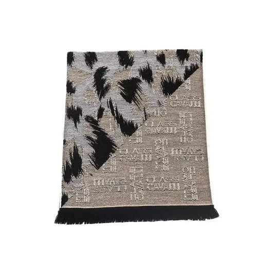 Cavalli Class Beige Wool Men Scarf CA-22212
