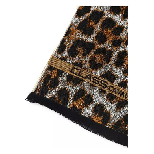Cavalli Class Brown Wool Men Scarf CA-22211