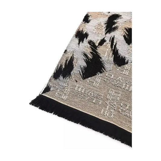 Cavalli Class Beige Wool Men Scarf CA-22212