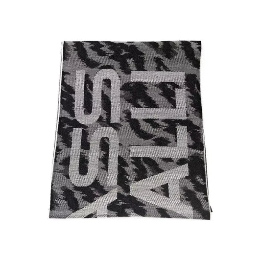 Cavalli Class Gray Wool Men Scarf CA-22207