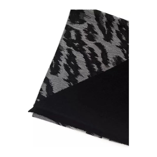 Cavalli Class Gray Wool Men Scarf CA-22207
