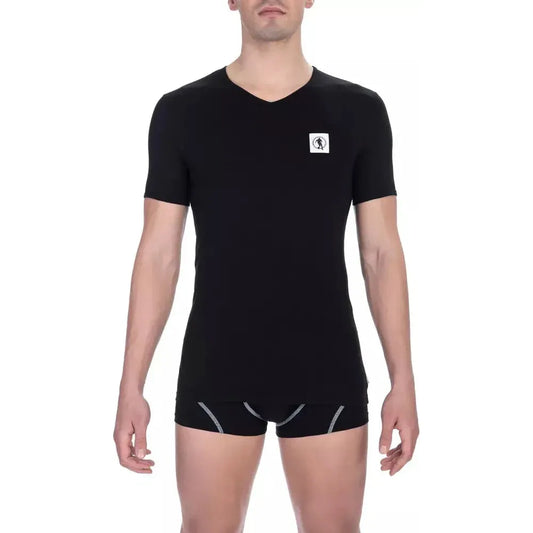 Bikkembergs Black Cotton Men T-Shirt BI-21811-S