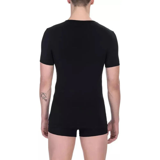 Bikkembergs Black Cotton Men T-Shirt Twin Pack BI-21805-S
