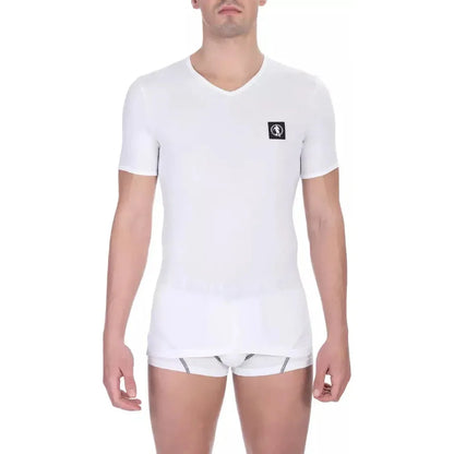Bikkembergs White Cotton Men's T-Shirt