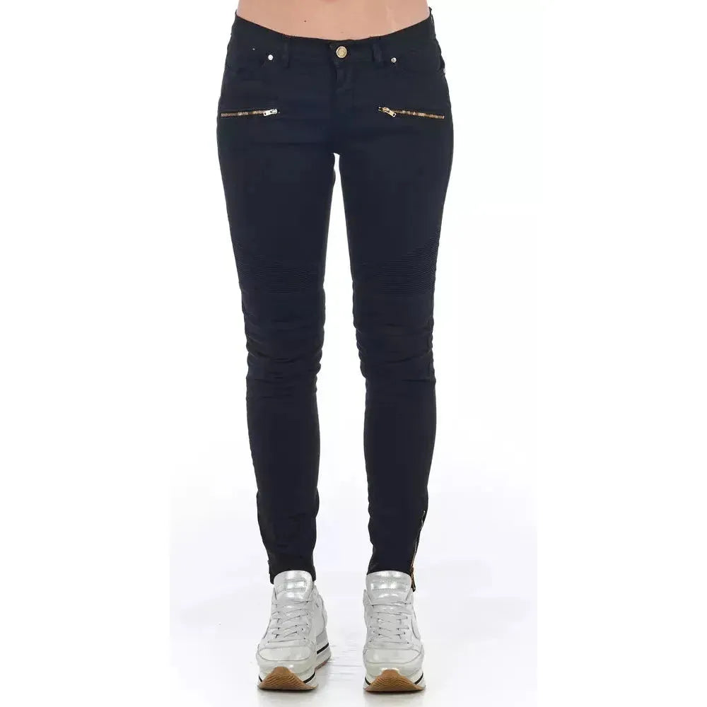 Frankie Morello Black Cotton Pant