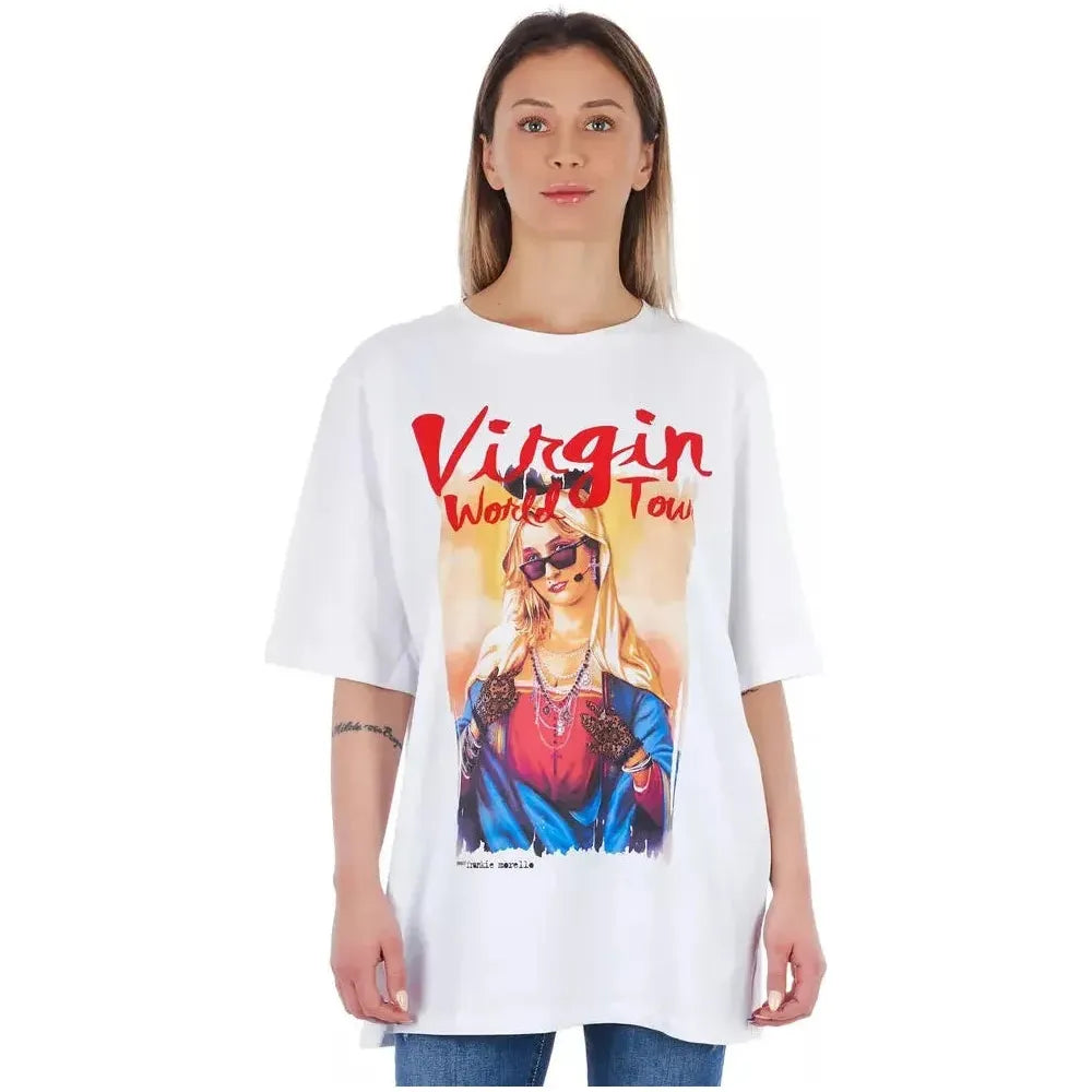 Frankie Morello White Cotton T-Shirt