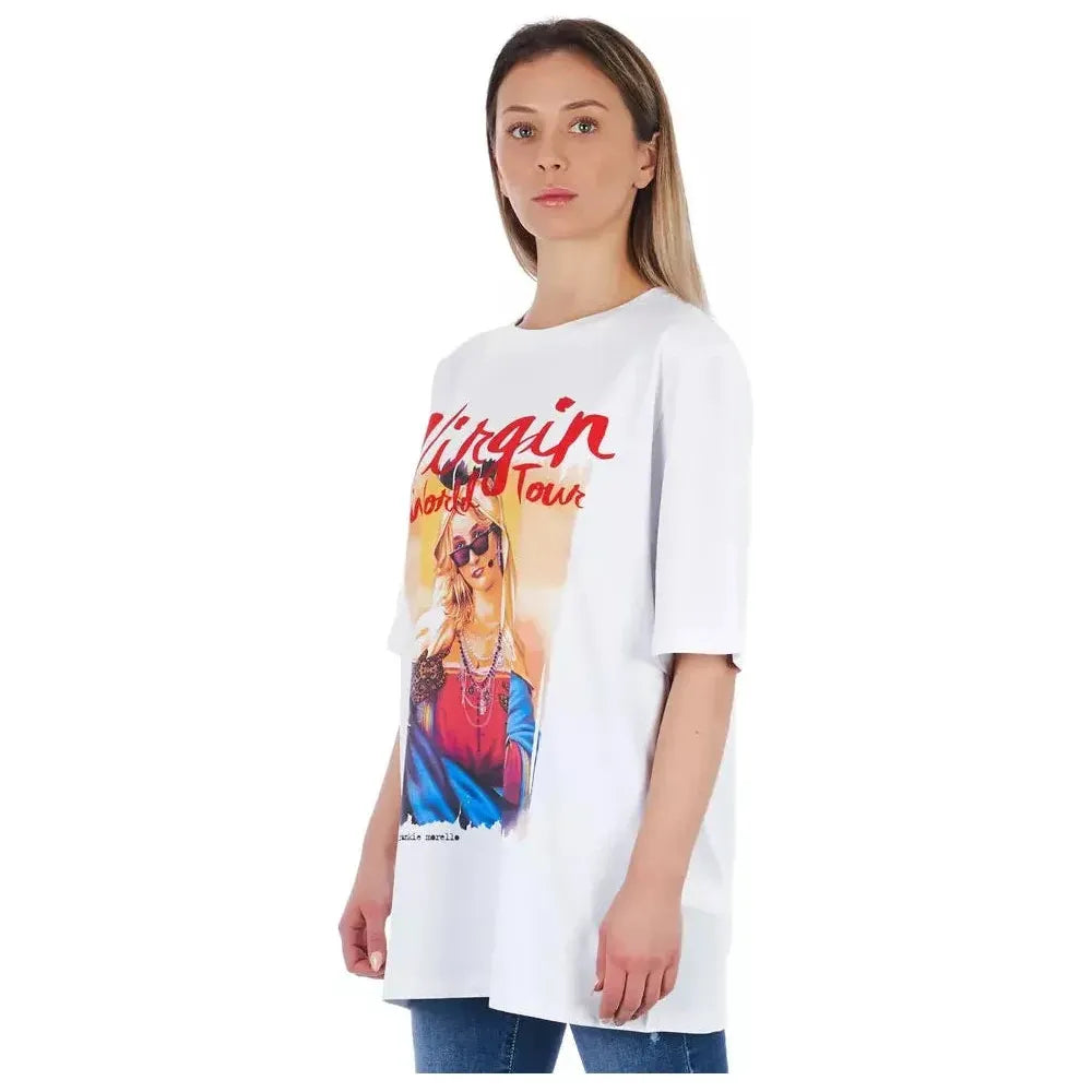 Frankie Morello White Cotton T-Shirt