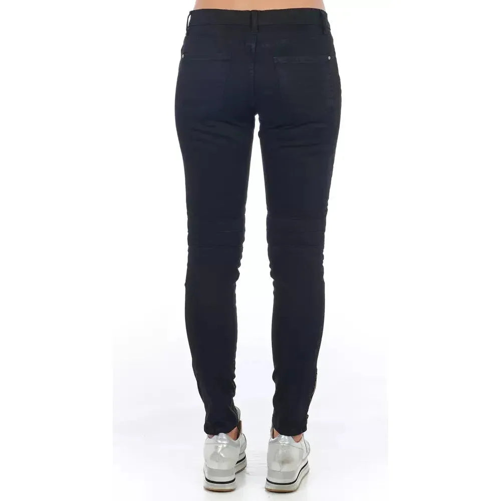 Frankie Morello Black Cotton Pant
