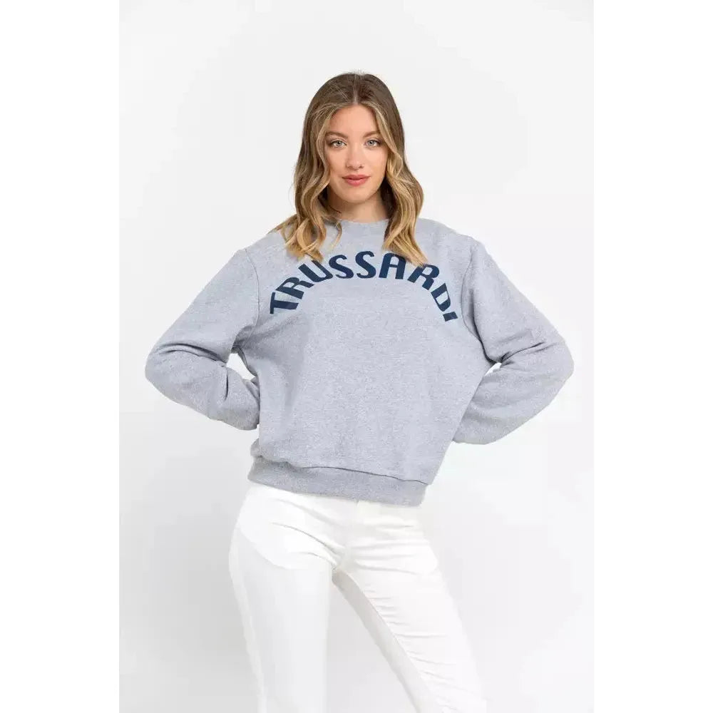 Trussardi Gray Cotton Women Sweatshirt
