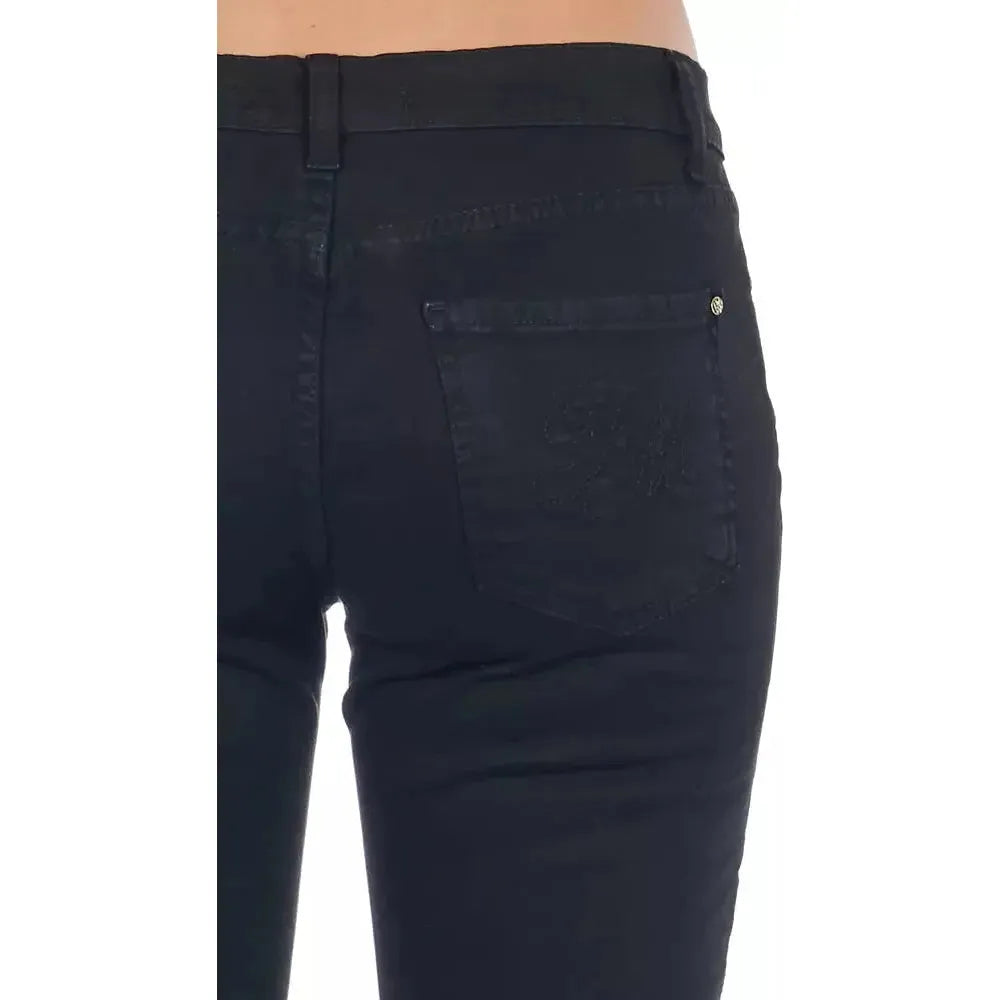 Frankie Morello Black Cotton Pant
