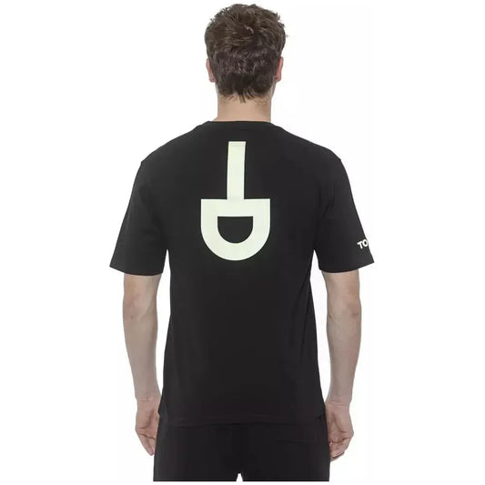Tond Black Cotton Men's T-Shirt TO-20041-S