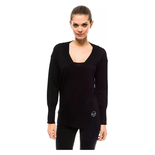Montana Blu Black Wool Women Sweater MO-14229-IT40|S