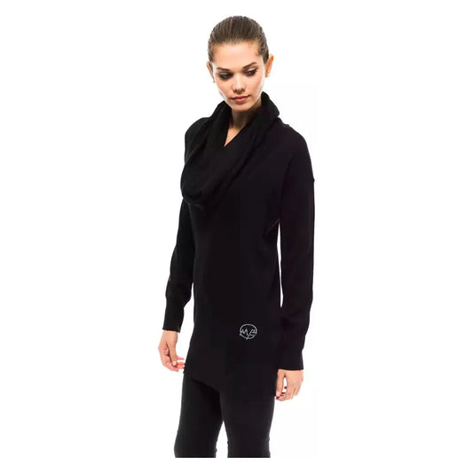 Montana Blu Black Wool Women Sweater MO-14225-IT42|M