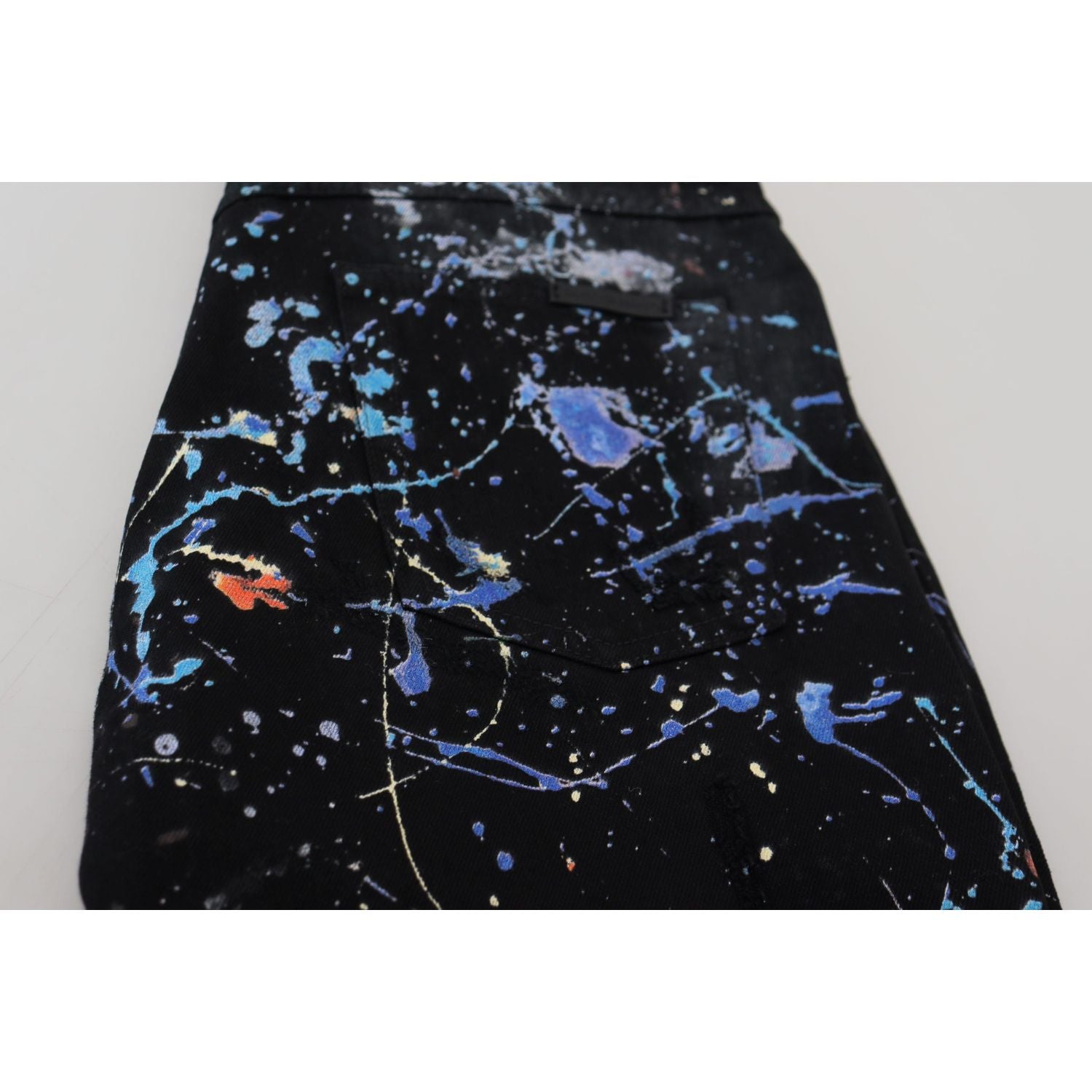 بنطلون جينز بطبعات ملونة رائعة من دولتشي آند غابانا