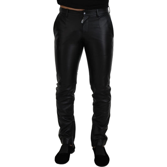 Dolce & Gabbana Black Shiny Stretch Skinny Pants PAN73327 - 46