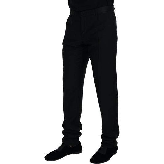Dolce & Gabbana Black Wool Chino Formal Pants PAN73336 - 54