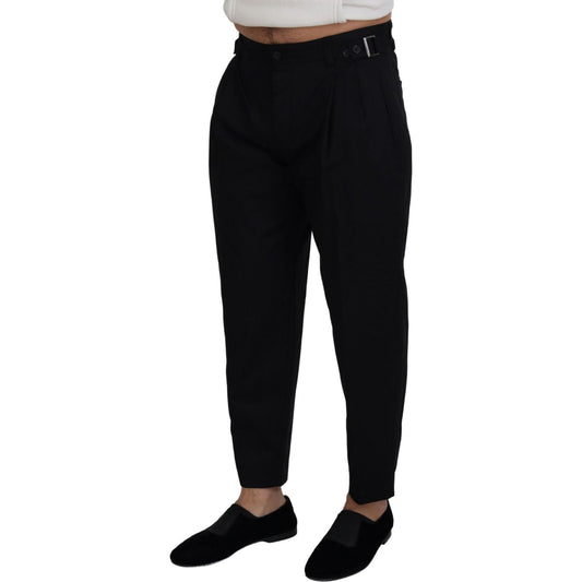 Dolce & Gabbana Black Cotton Chino Formal Pants PAN73347 - 46