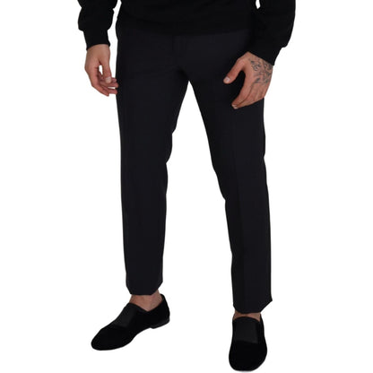 Dolce & Gabbana Black Wool Men Formal Pants
