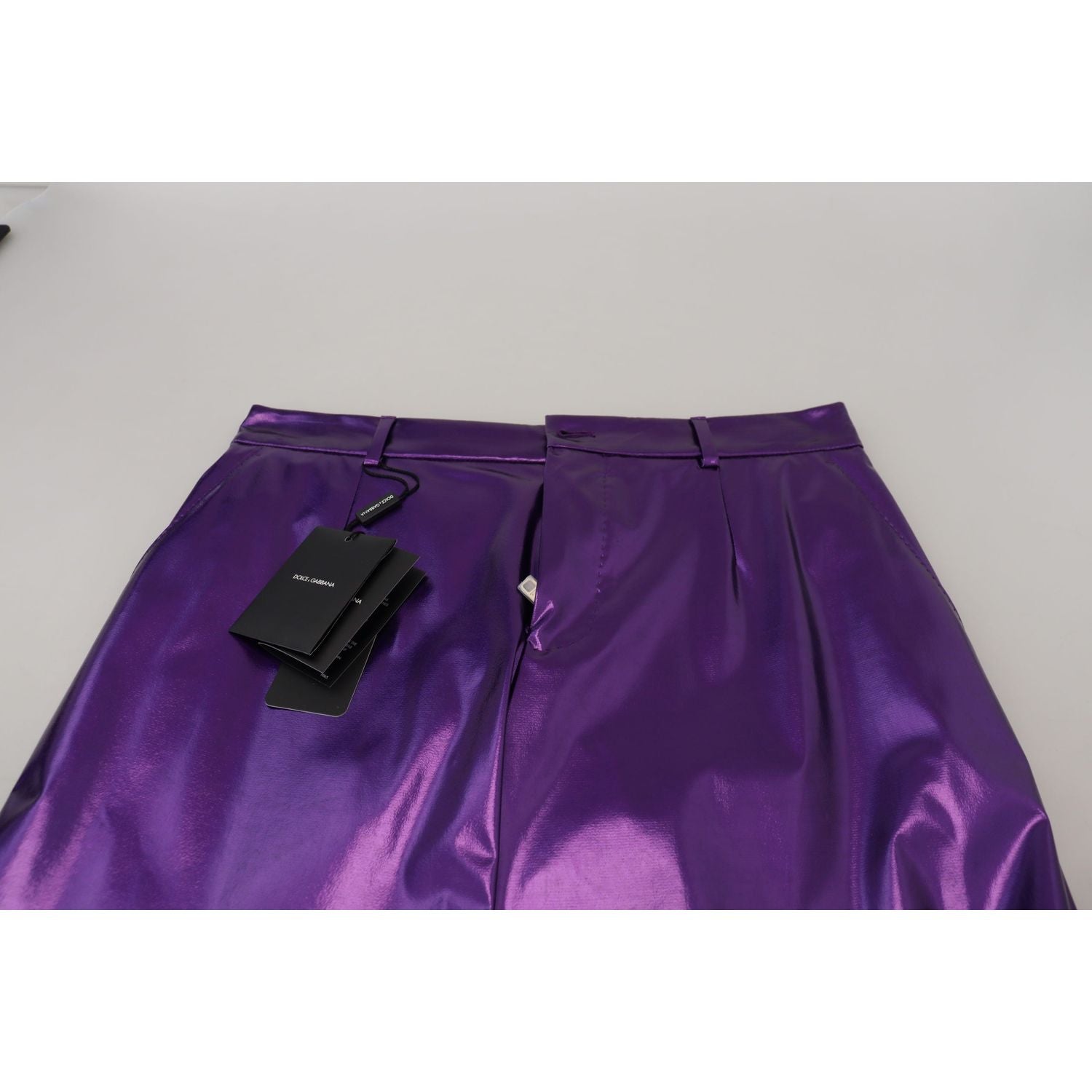 Dolce & Gabbana Purple Shining Men Casual Pants