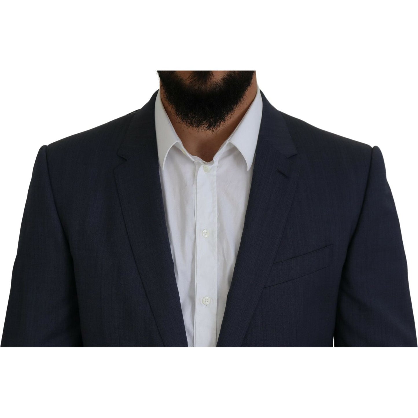 Dolce & Gabbana Blue Wool MARTINI 2 Piece Slim Fit Suit