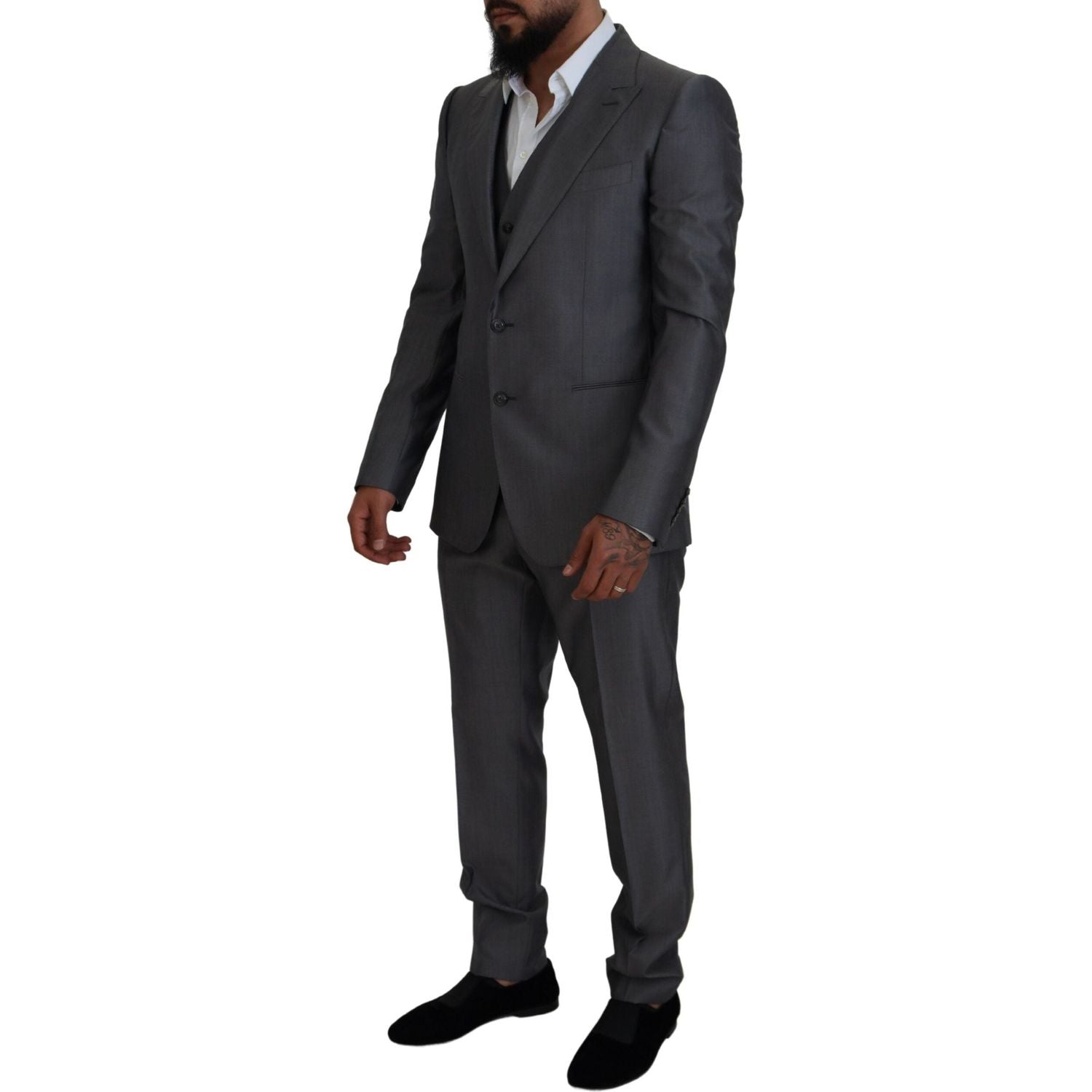 Dolce & Gabbana Gray SICILIA 3 Piece Slim Fit Suit