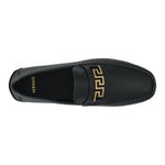 Versace Elegant Black Calf Leather Men's Loafers 8054712178184