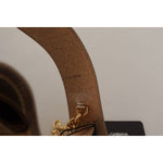 Dolce & Gabbana Gold Leather LOVE Patch Bag Shoulder Strap BEL8723