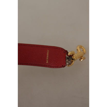 Dolce & Gabbana Brown Python Leather Studded Shoulder Strap