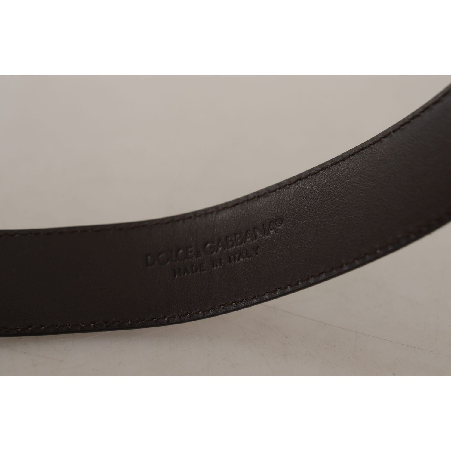 Dolce & Gabbana Brown Amore Animal Print Exotic Leather Logo Buckle Belt