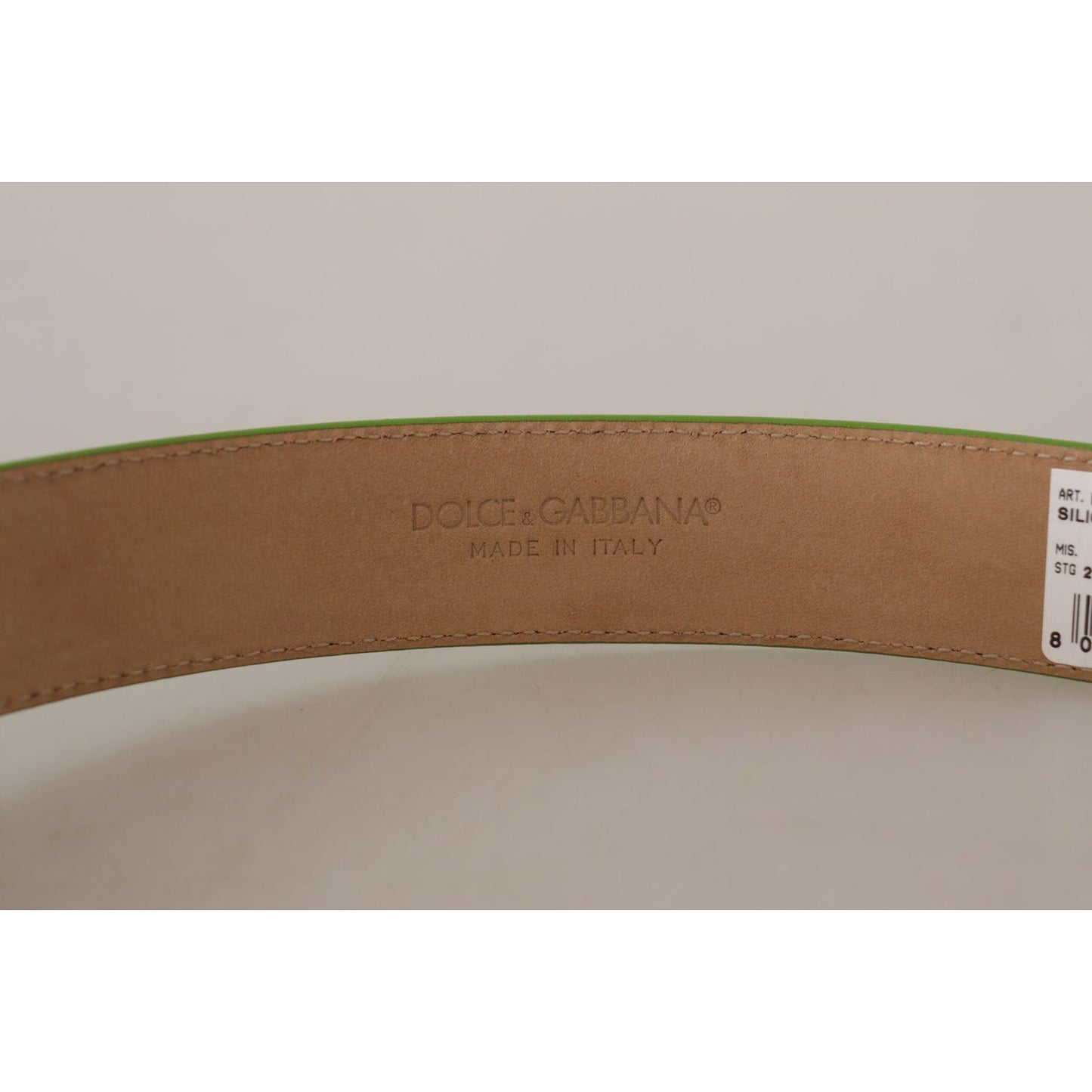 Dolce & Gabbana Green Leather Devotion Heart Micro Bag Headphones Belt