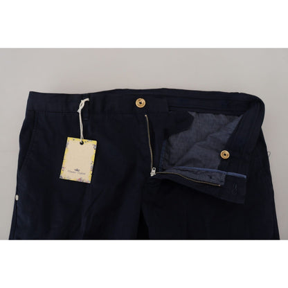 Domenico Tagliente Dark Blue Cotton Skinny Men Pants