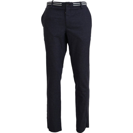 Domenico Tagliente Black Polyester Tapered Dress Pants PAN74514 - 46