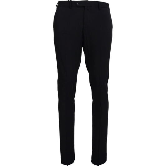 Domenico Tagliente Black Polyester Tapered Dress Pants PAN74514 - 46