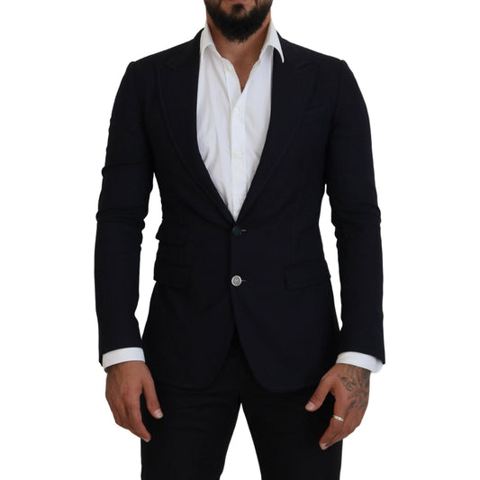 Dolce & Gabbana Black Wool Formal Taormina Blazer KOS2130- 48