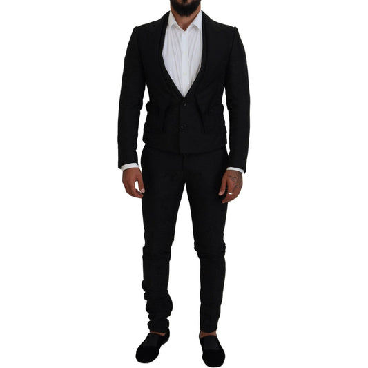 Dolce & Gabbana Black Polyester Men 2 Piece MARTINI Suit KOS2131 - 46