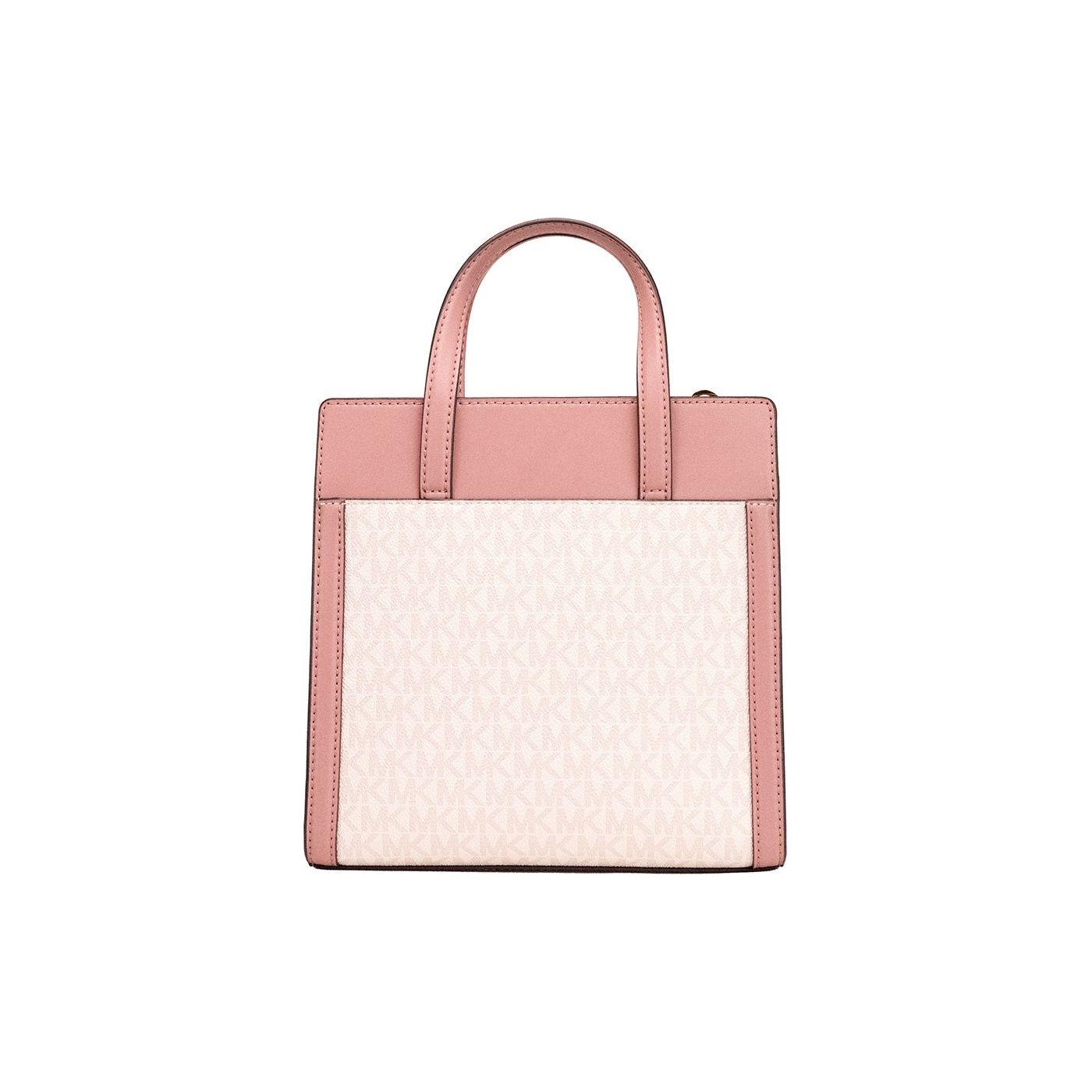 حقيبة كروس بودي نورث ساوث فلاب من مايكل كورس سيسي صغيرة باللون الوردي من مادة البولي فينيل كلوريد