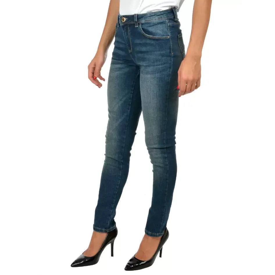 Yes Zee Blue Cotton Women's Skinny Jean