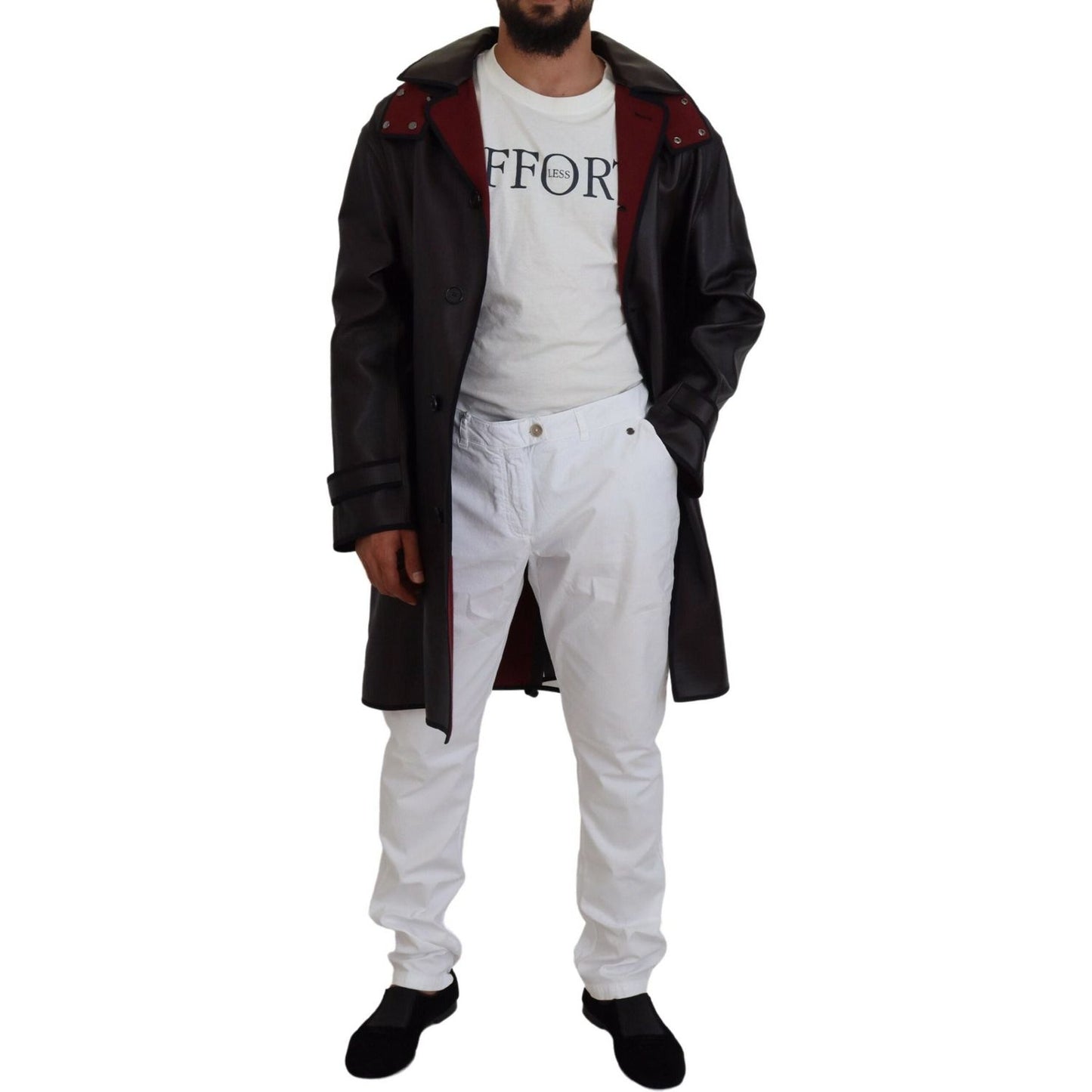 Dolce & Gabbana Black Trench Hooded Parka Cotton Jacket