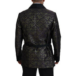 Dolce & Gabbana Gold Purple Baroque Jacket Blazer Robe KOS2114- 48