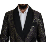 Dolce & Gabbana Gold Purple Baroque Jacket Blazer Robe KOS2114- 48