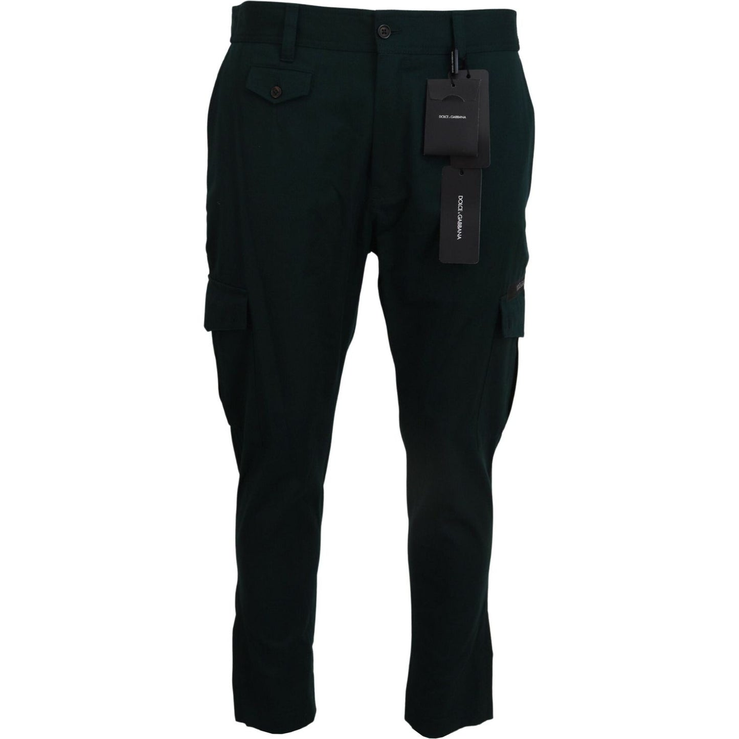 Dolce & Gabbana Green Cargo Cotton Stretch Jeans Pant