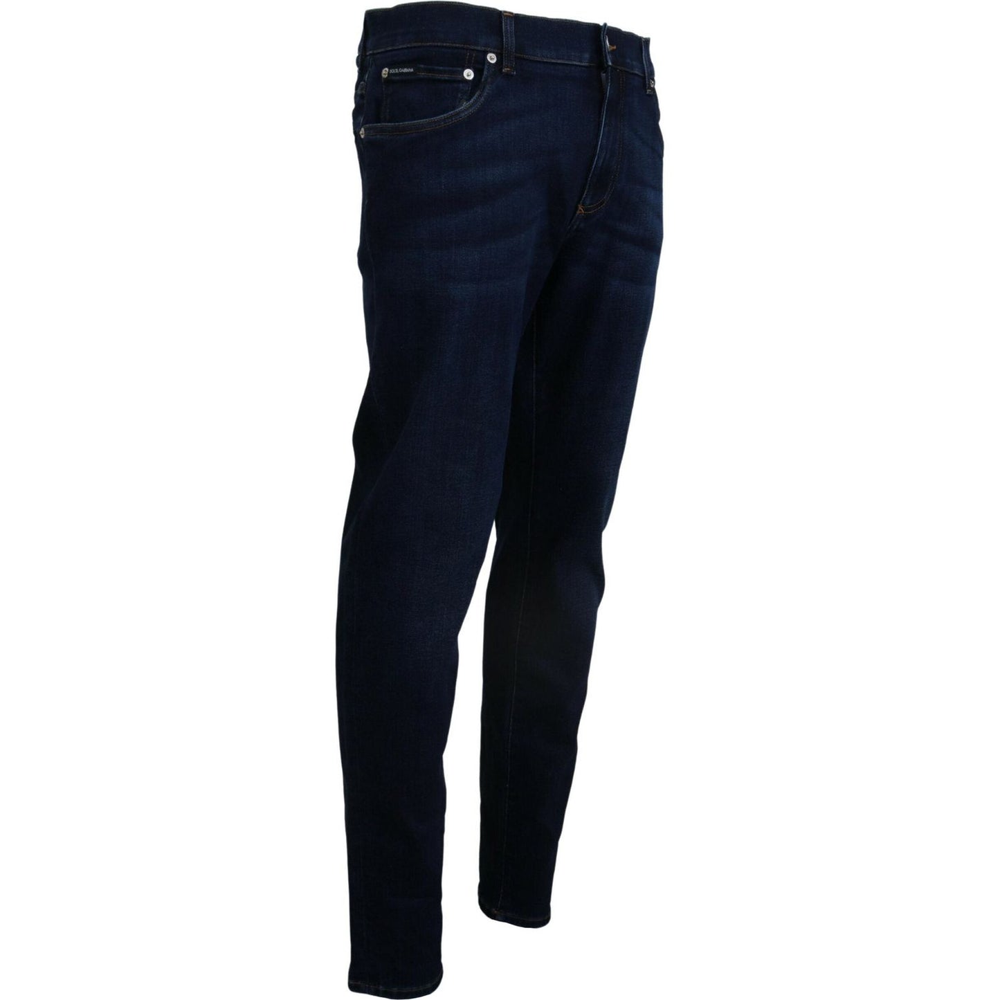 Dolce & Gabbana Dark Blue Cotton Denim SKINNY Jeans