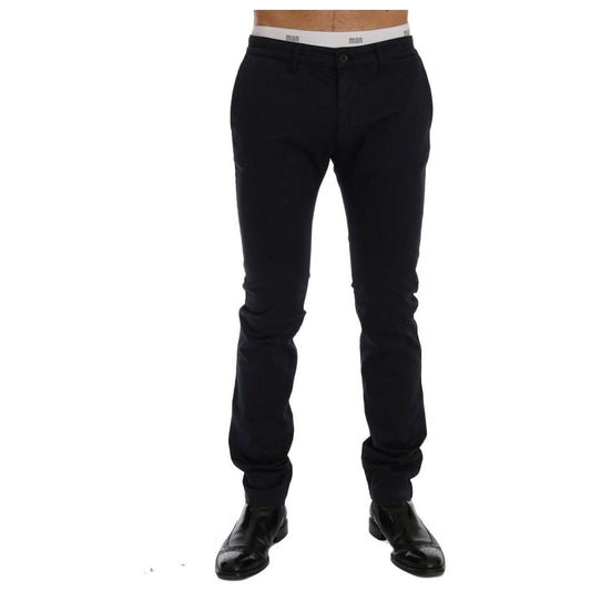 GF Ferre Blue Cotton Stretch Chinos Pants SIG60462-2