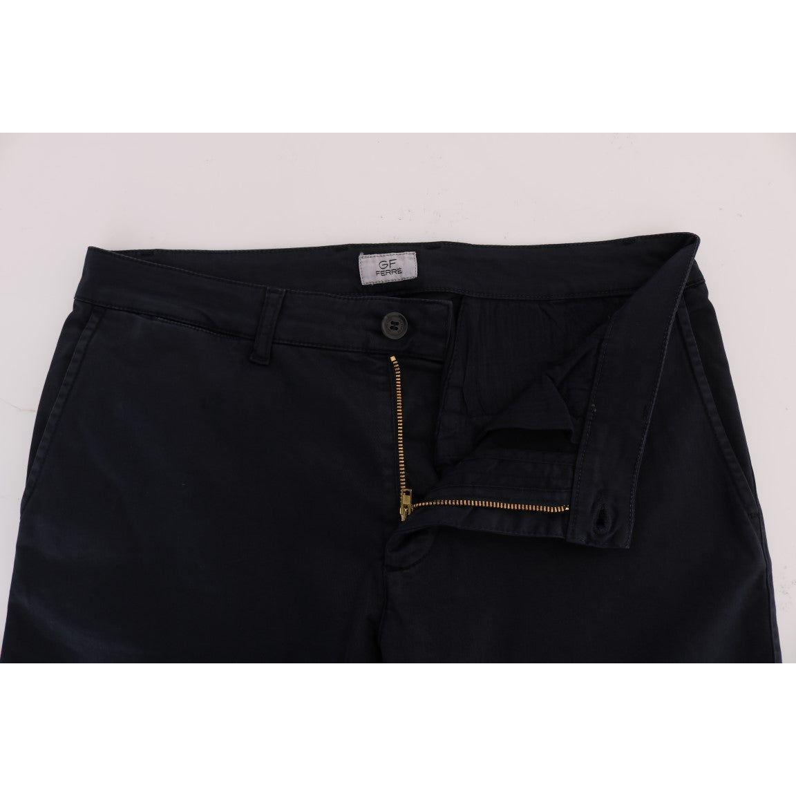 GF Ferre Blue Cotton Stretch Chinos Pants