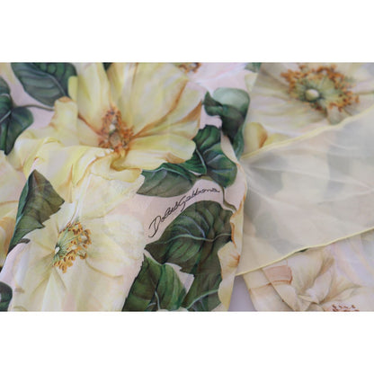 Dolce & Gabbana Multicolor Silk Floral Print Long Maxi Dress