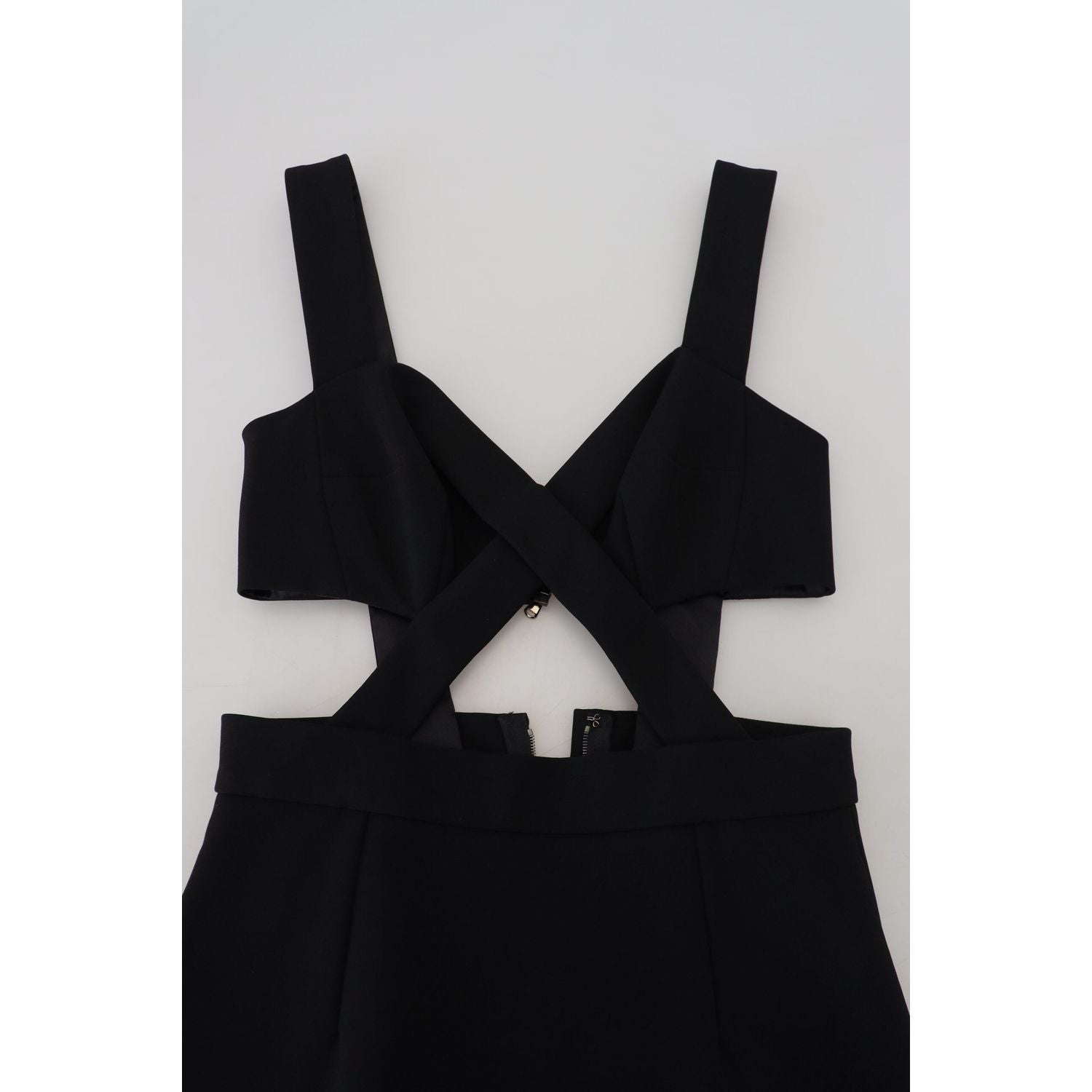 فستان دولتشي آند غابانا الأسود الأنيق متوسط ​​الطول